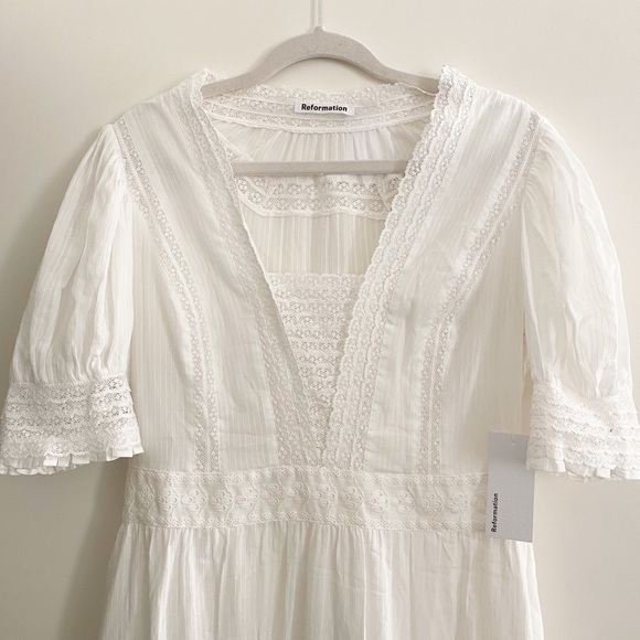 Reformation | Betsie Dress in Cream NWT! - Picture 4 of 7